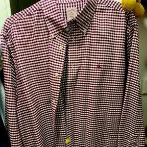 Brooks Brothers, XL, checkered red & white